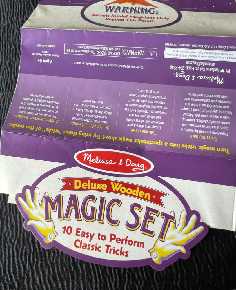 Instructions ONLY Melissa Doug Deluxe Wooden Magic Set Classic Magic Tricks