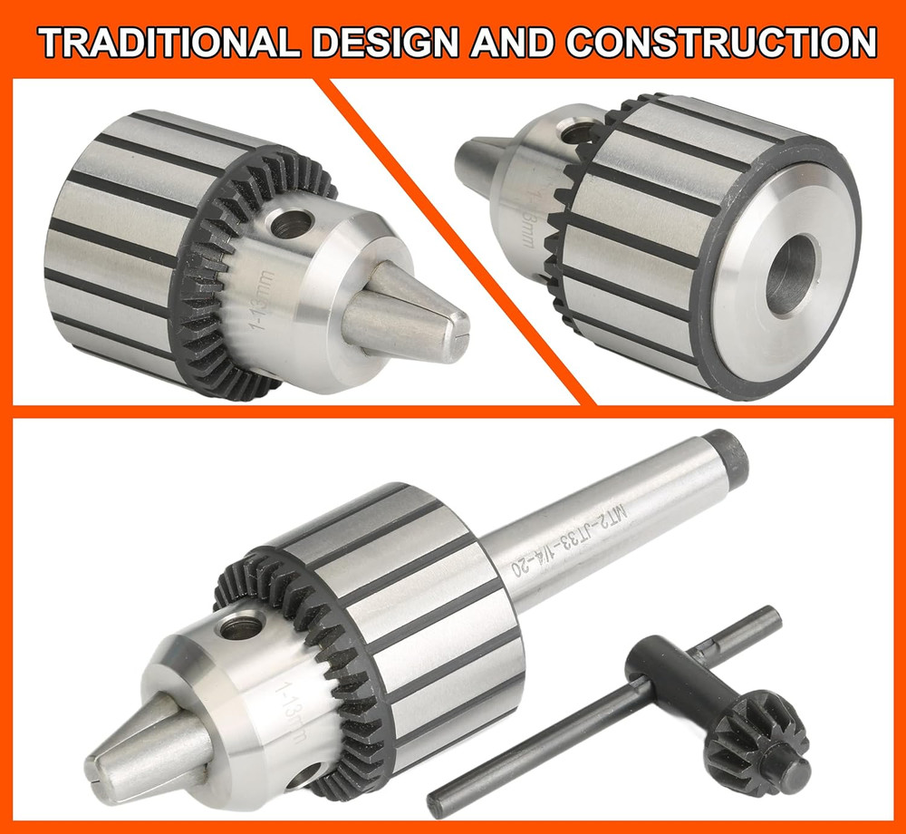 1/2" Key Type Heavy Duty Drill Chuck with #2MT Arbor