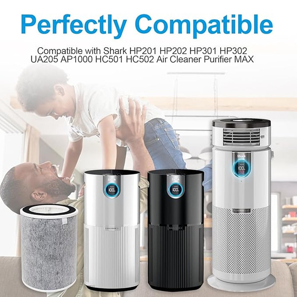 1 pcs HP202 Replacement Filter Compatible with Shark Air Purifier HE2FKBASMB