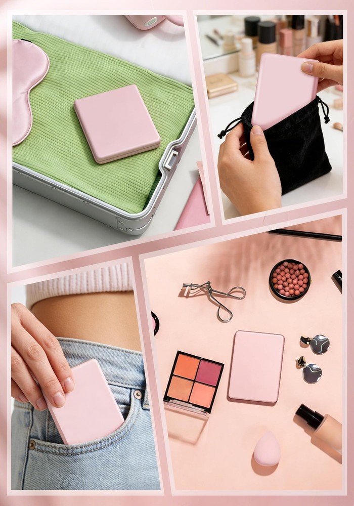 Compact Mirror, Rechargeable 30X Magnifying Mirror with 3 Lighting Modes Dim...