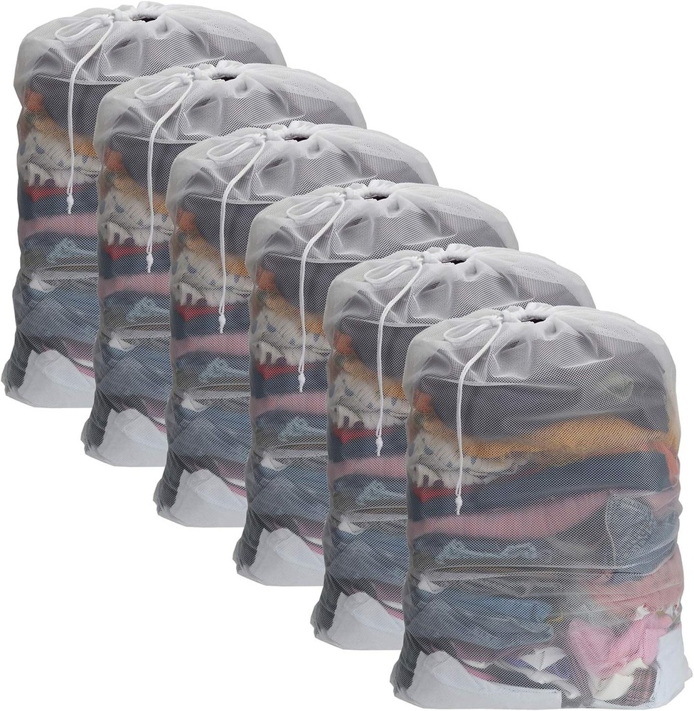 Nicm Mesh Laundry Bag with Dstring Closure, Heavy Duty Extra Lar