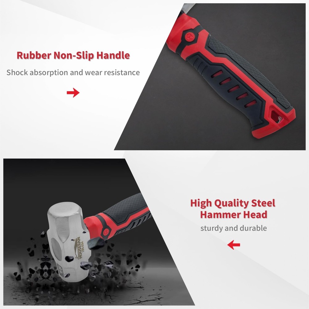 HOUSERAN Sledge Hammer, Mini 1.24lb Sheet Small Hammer