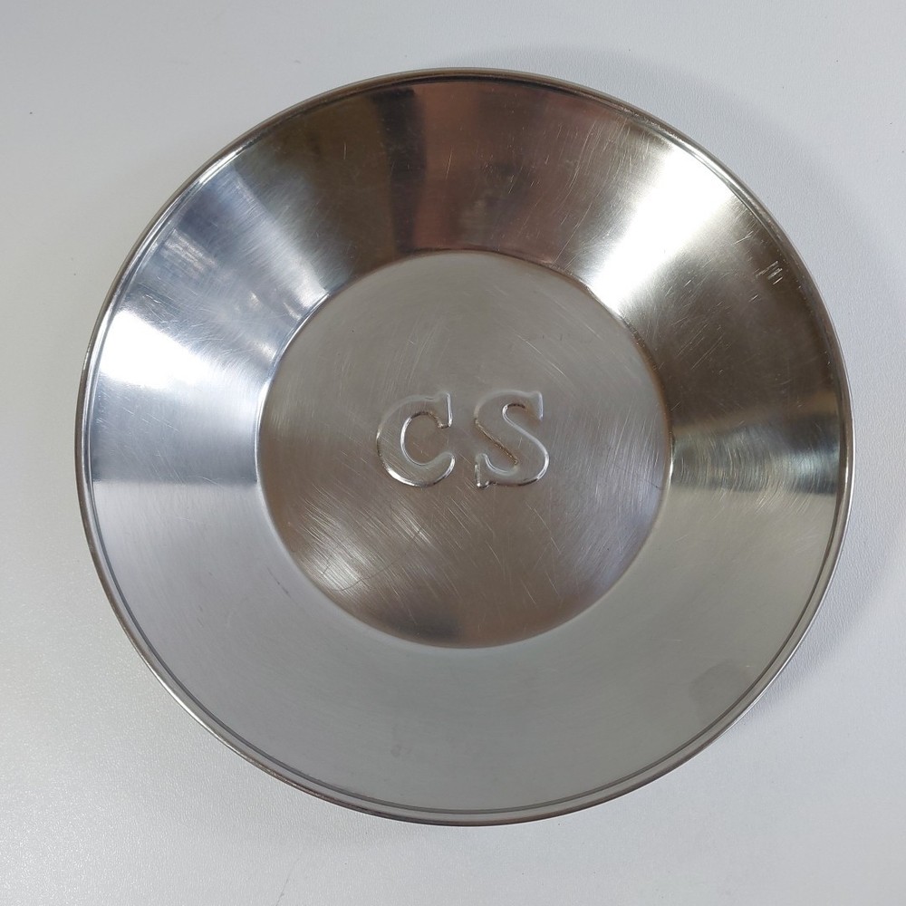 CIVIL WAR CS CONFEDERATE MESS PLATE- "CS MARKED"