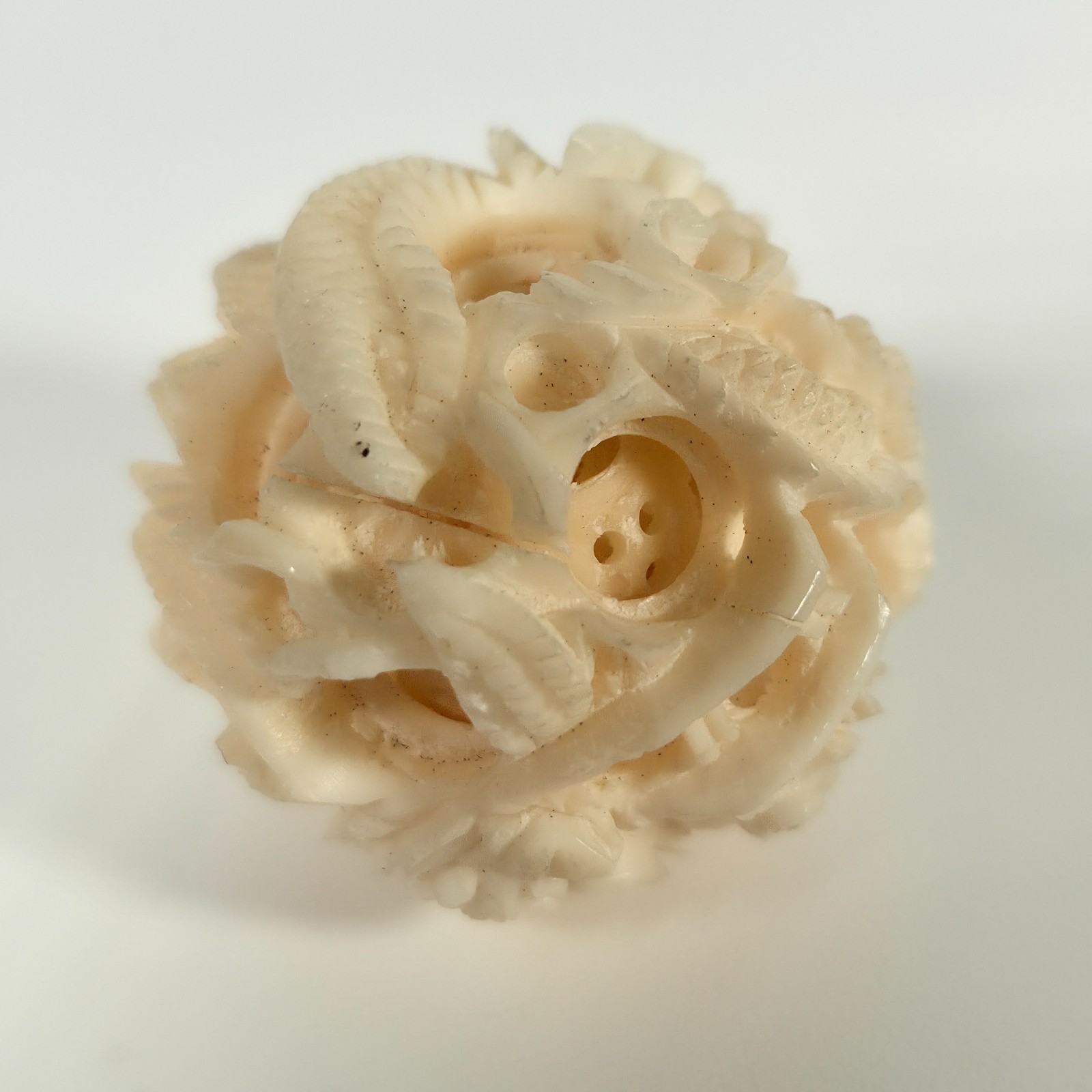 Small 1-1/4" Chinese Carved 3-Layer Dragon Ball