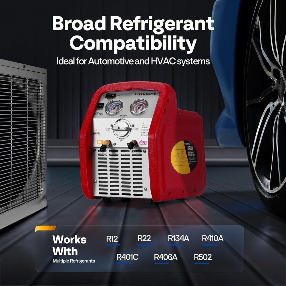 High-Performance Refrigerant Recovery Machine 110-120V - Versatile & Durable