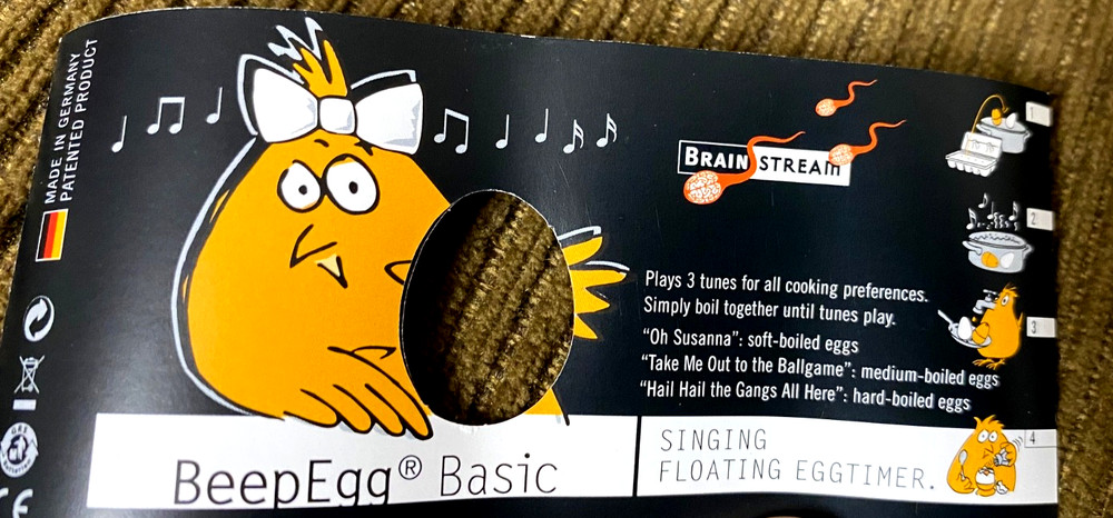 BrainStream BeepEgg Basic - Egg Timer with Musical Alerts, Plays Tunes When Done