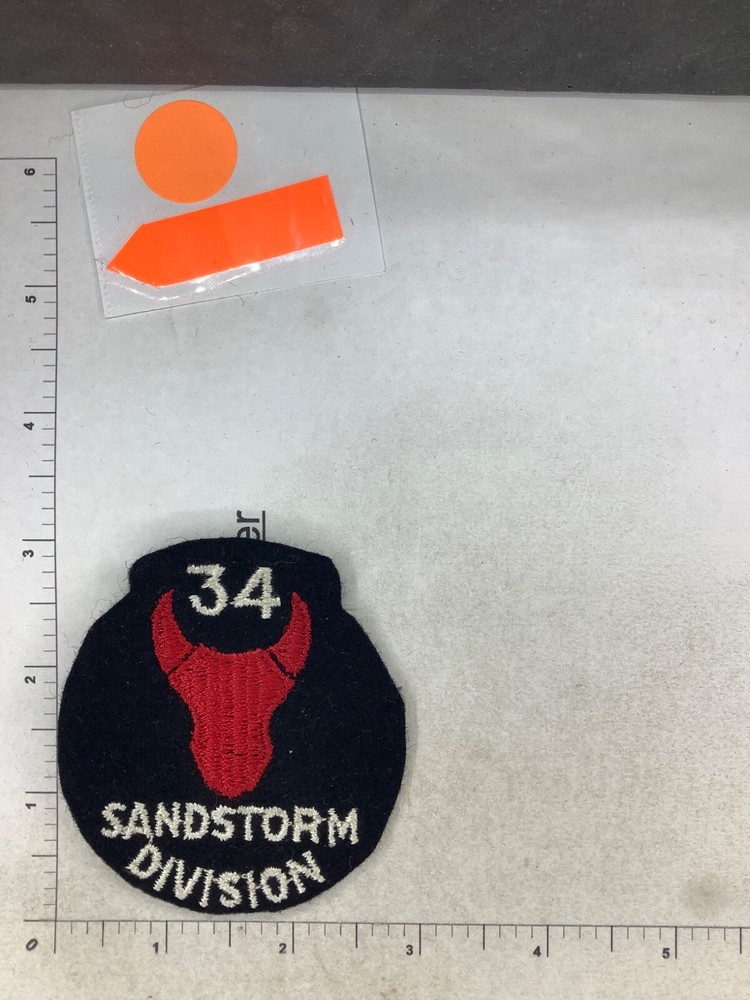 VINTAGE 34TH SANDSTORM DIVISION PATCH