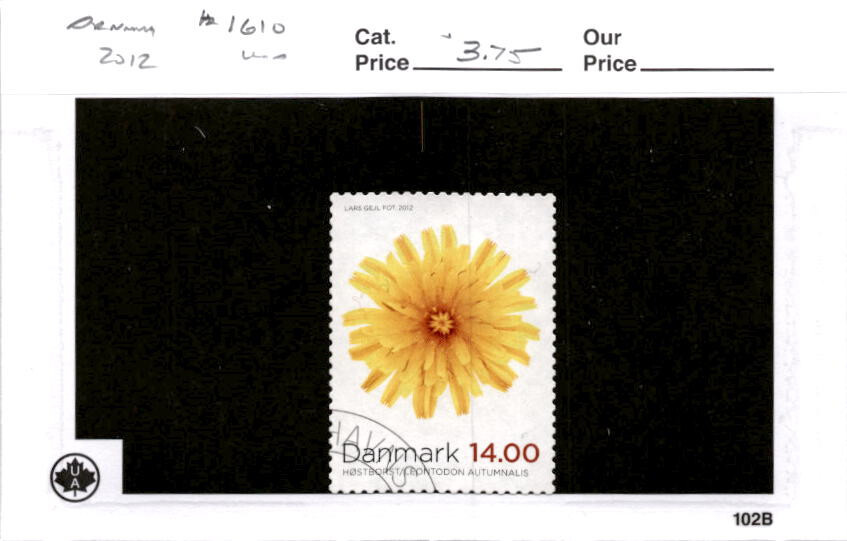 Denmark, Postage Stamp, #1610 Used, 2012 Flower (AB)