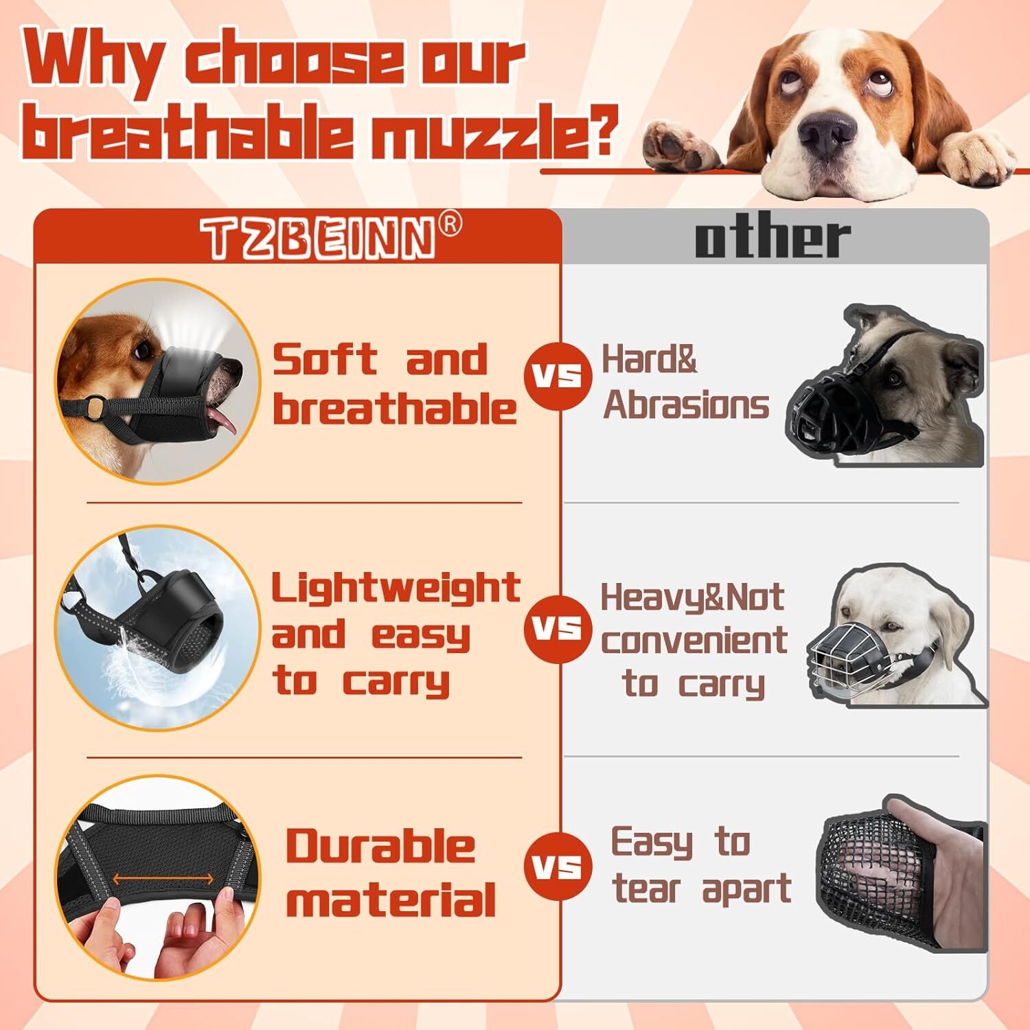 Dog Muzzle Soft No Barking Adjustable Mesh Muzzles Dogs Anti Chewing Breathable