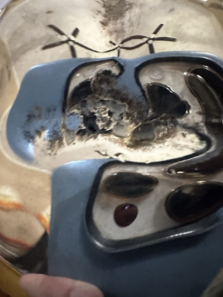 Vintage Silver-plated Pear Sculpture Casted From Real Fruit MCM Decor 4”