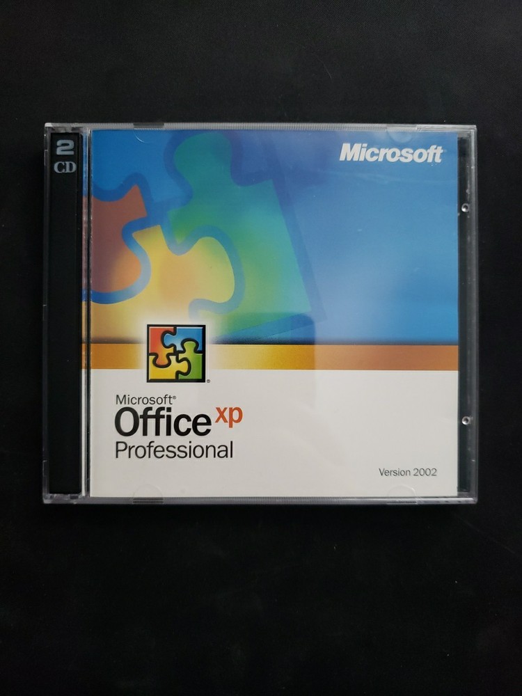 Microsoft Office XP Professional Version 2002 2-CD Set w/ Product Key
