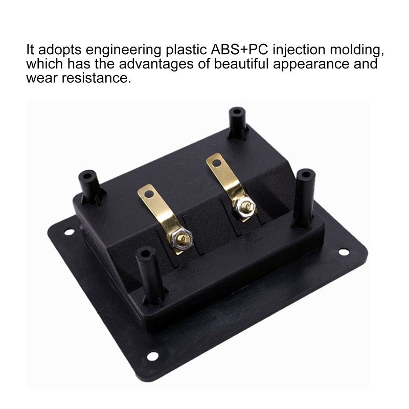 2-Way Speaker Junction Box Terminal Binding Post Square Screw Cup Connecting