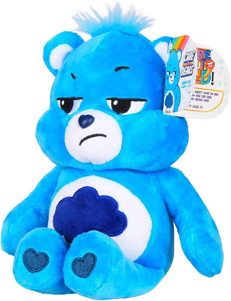 Care Bears Grumpy Bear Bean Plush, 9 Inches, Blue
