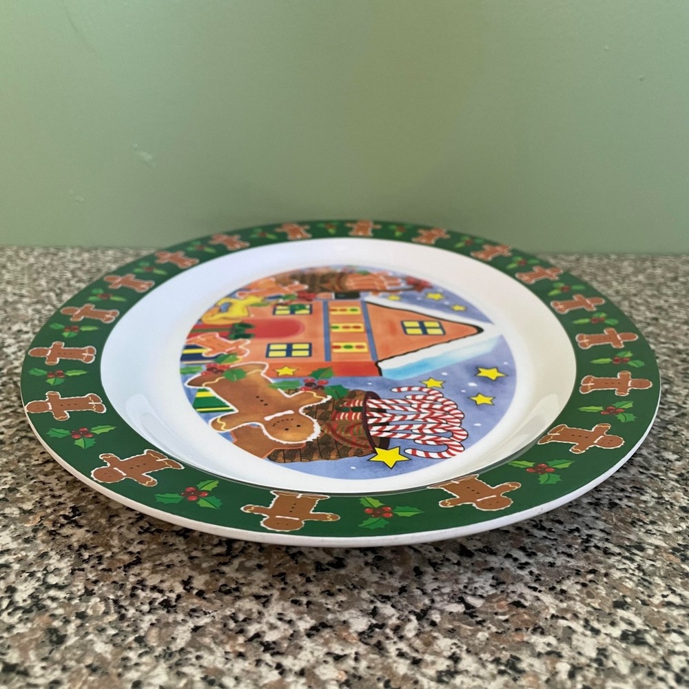 Gingerbread Man & House Melamine Serving Platter