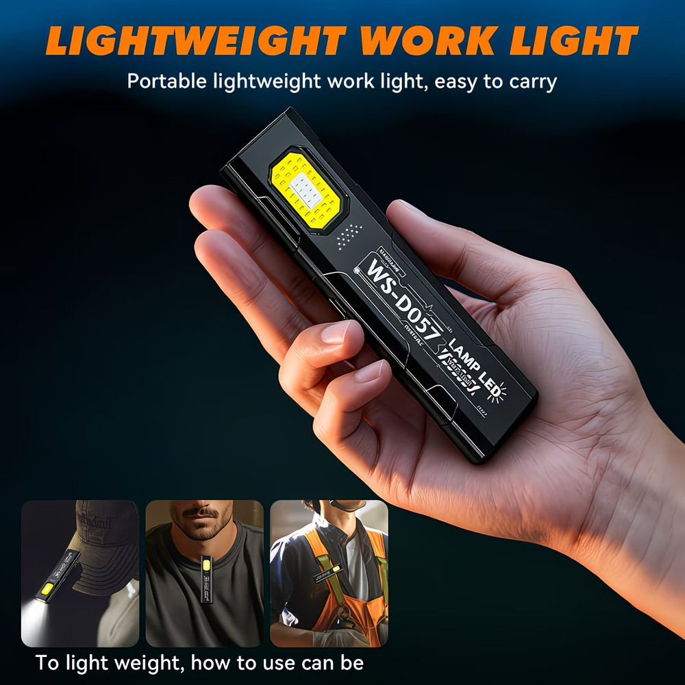 2 LED Flashlight Work Light, Emergency Flashlight, Flash light, red white blue