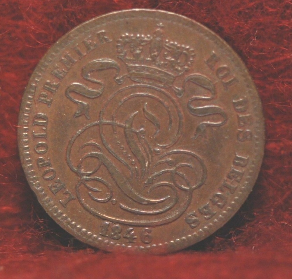 Belgium, 1846 Centime, Very Fine,