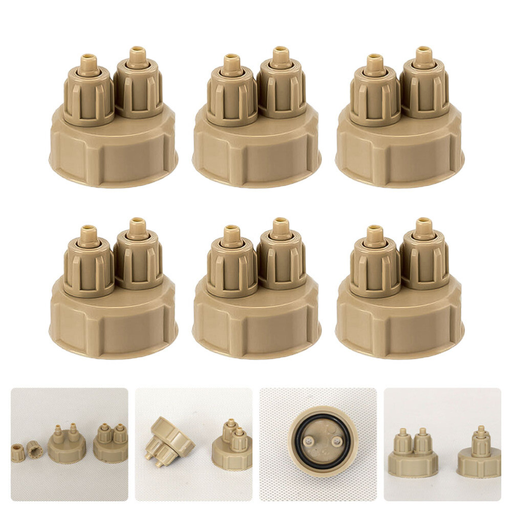 6PCS Carbon Dioxide Reactor CO2 Diffuser Caps Aquarium Plants System Accessories