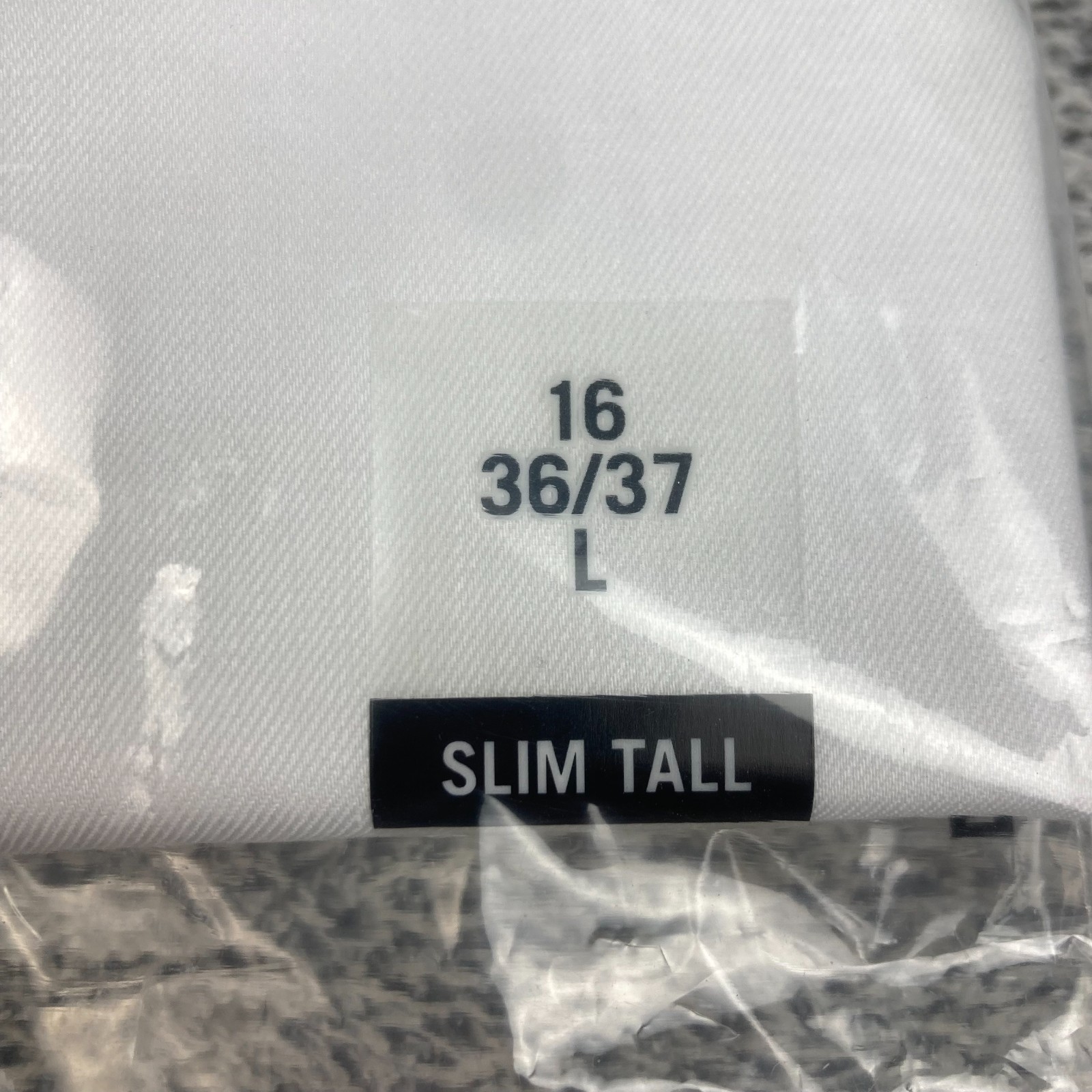 Calvin Klein Dress Shirt Infinite Wrinkle Free Slim Tall Stretch Flex 16 36/37 L