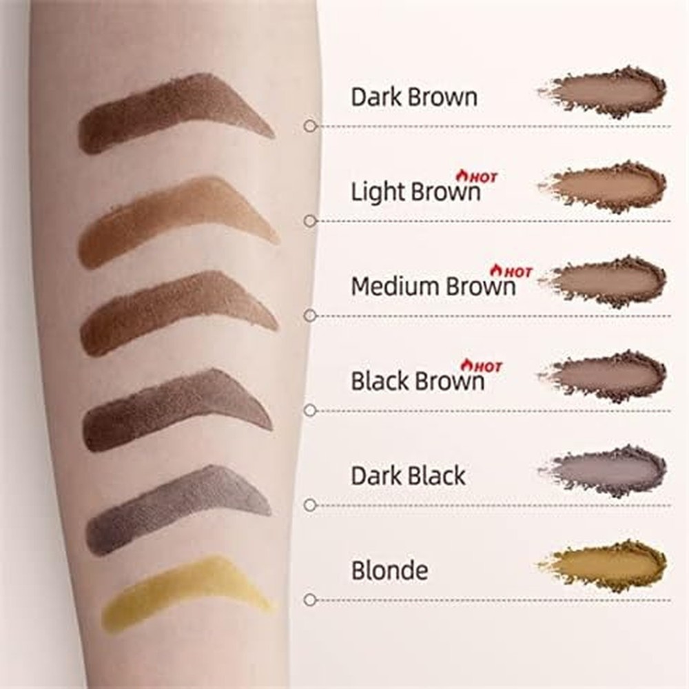Eyebrow Stamp Stencil Kit - One-Step Eyebrow Stencil with 24 Reusable Thin & ...