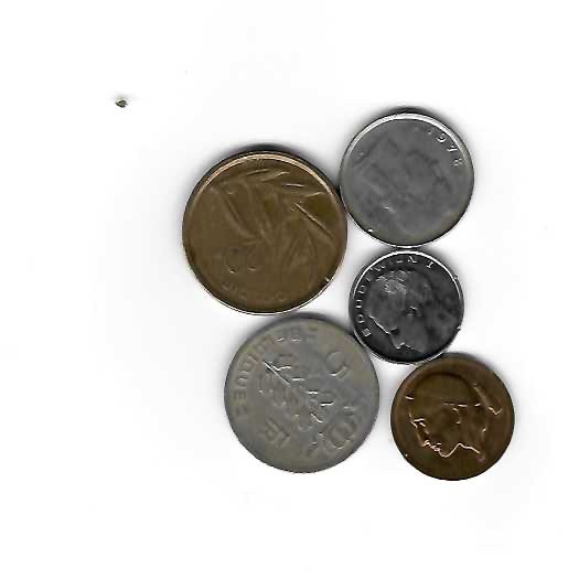 5 Coins from Belgium