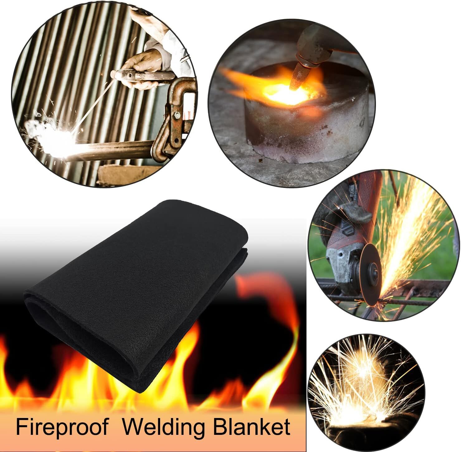 18" X 24" × 1/4" High Temp Carbon Fiber Welding Protective Blanket Heat Shield