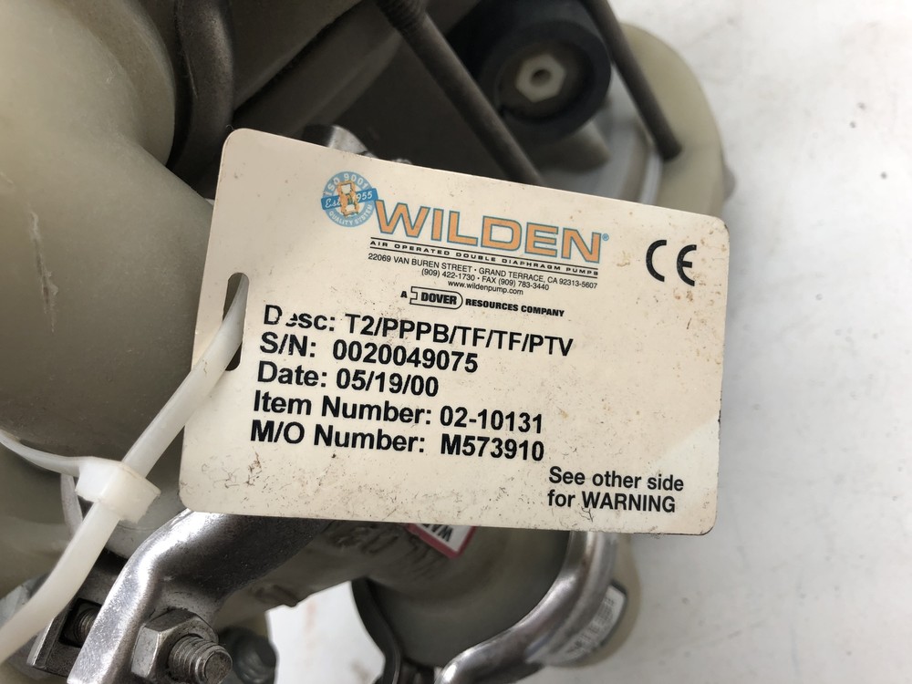 WILDEN T2/PPPB/TF/TF/PTV DIAPHRAGM PUMP 1"