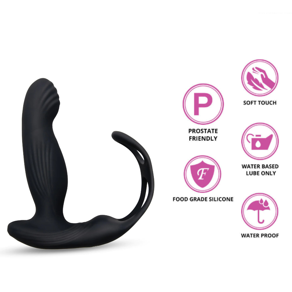 Remote Control Warming Vibrating P-Spot Stimulator Multi-Speed Handsfree Vibe