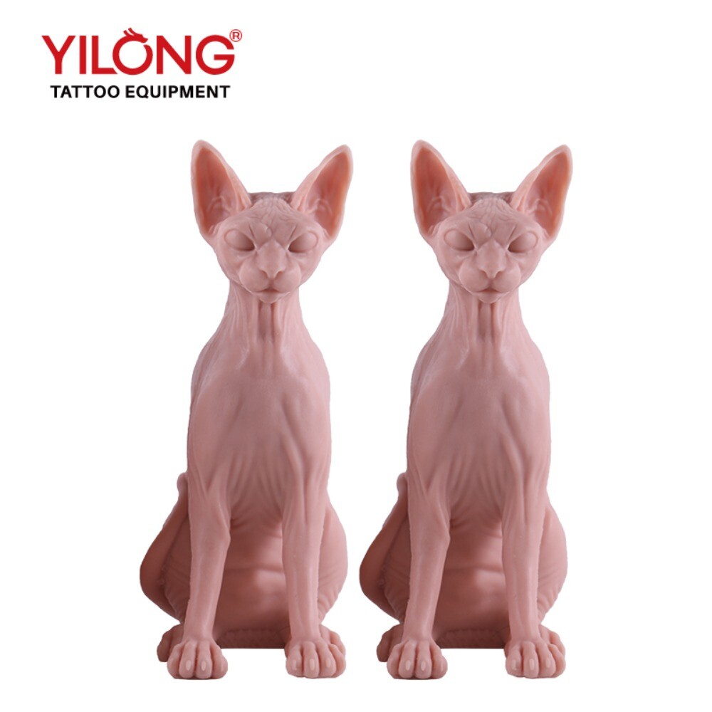 Cat Model Tattoo Practice Rubber Simulates Real Skin Beginner Practice YILONG