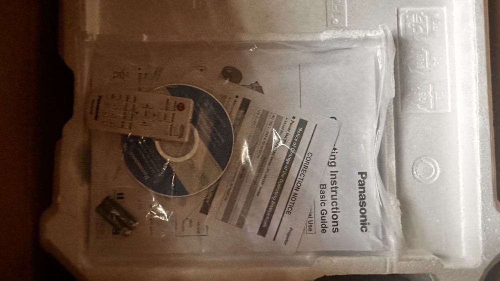 Panasonic Video Projector. Track mounted. Model PT-JW130FBE