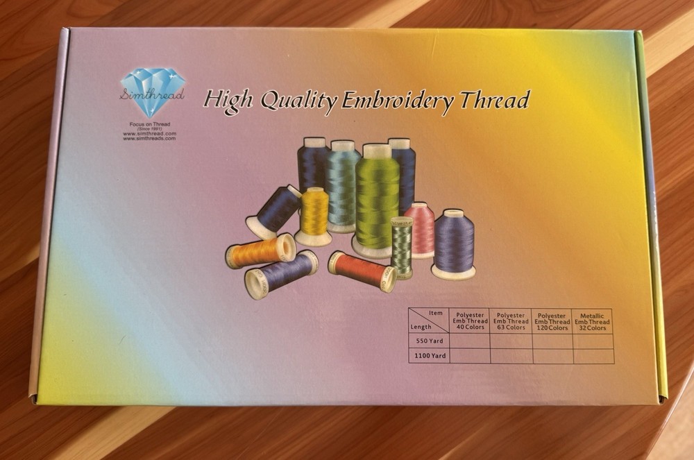 Simthread Polyester Embroidery Machine Thread Kit Assorted Colors - 80 Spools