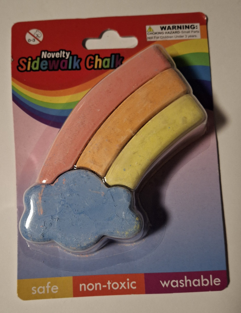 Novelty Sidewalk Chalk-Cloud/Rainbow Shape-Safe.Non-Toxic.washable--/ A1-650