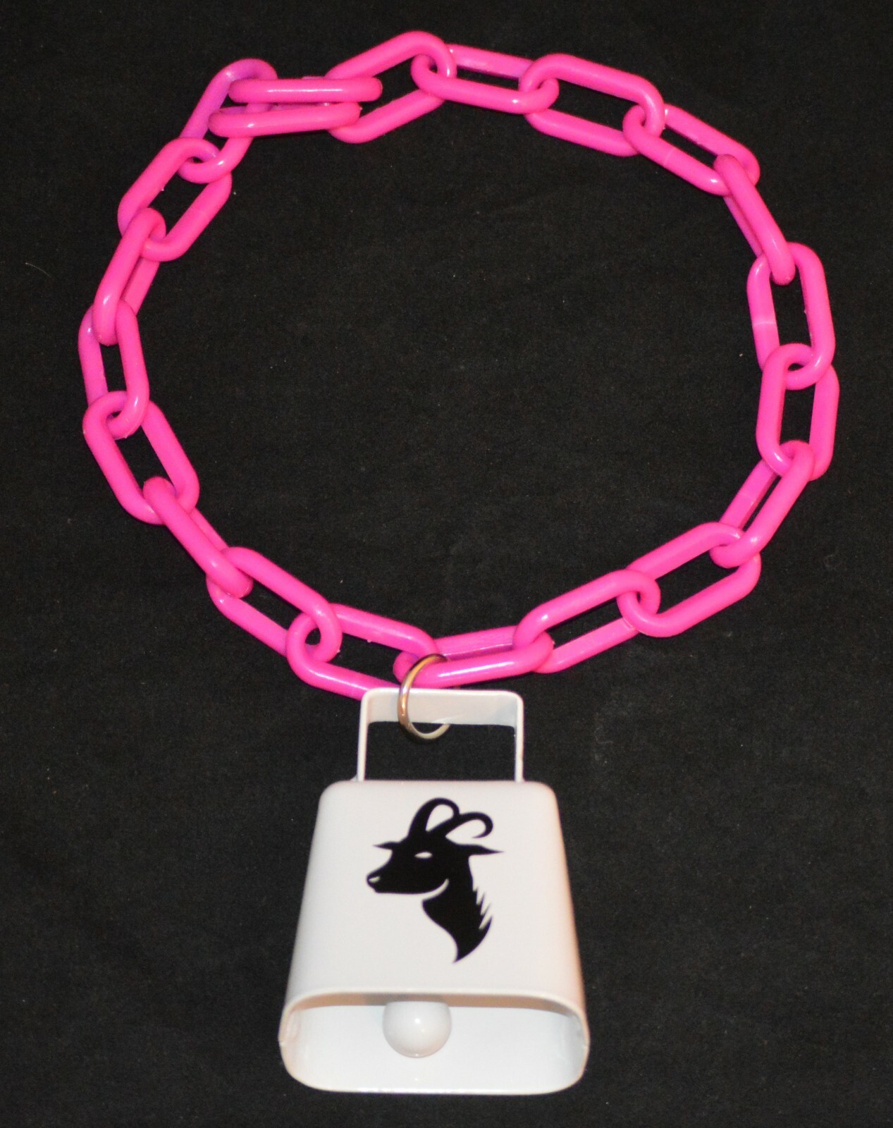 PLASTIC CHAIN GOAT COLLARS with COW BELL 1 1/2" X 3/4" LINKS 20" LONG
