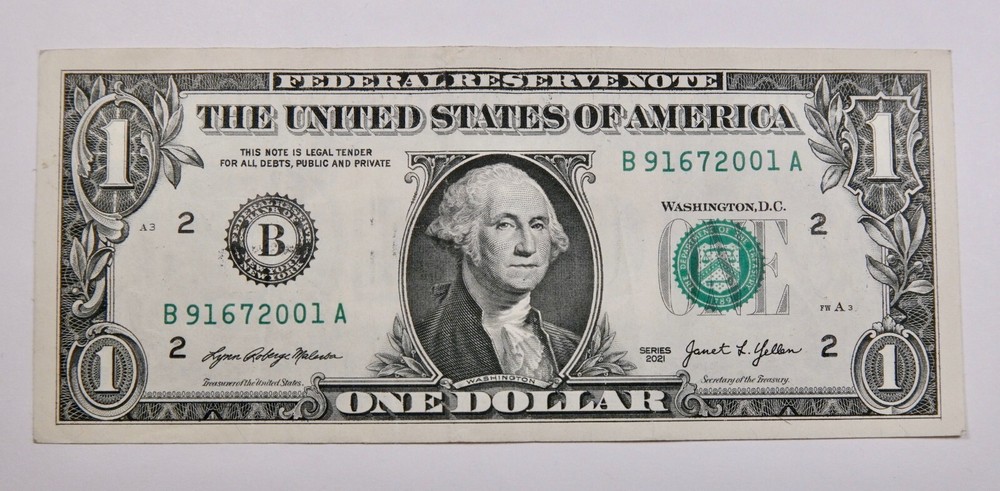 $1 2021 New York B - INK SMEAR Error