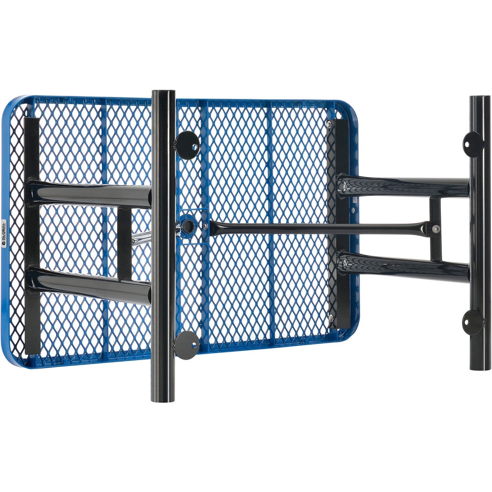 Global Industrial 4' Rectangular Expanded Metal Outdoor Table Blue