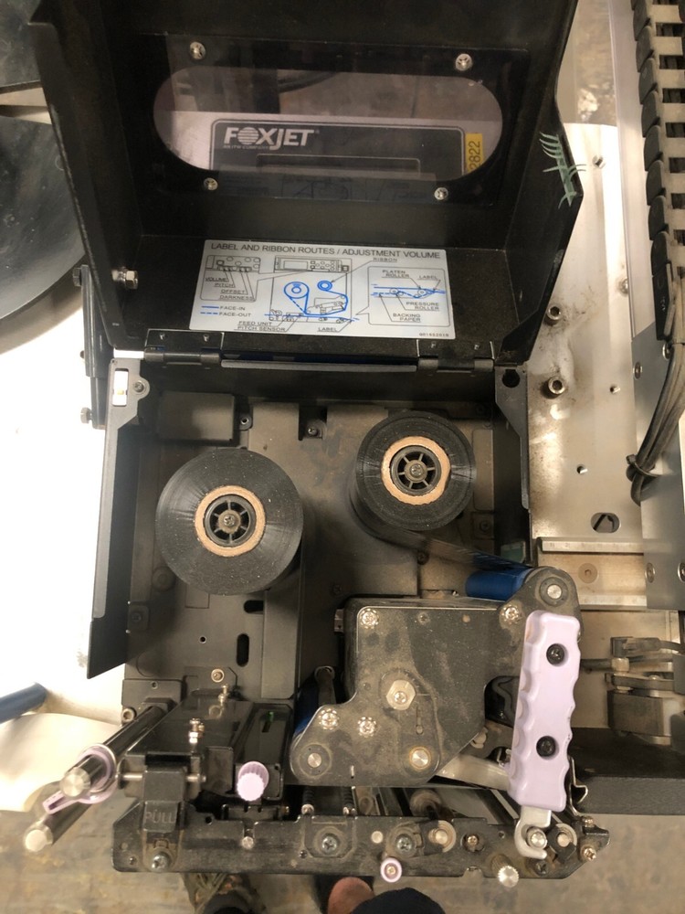 Foxjet 6000-570 Spec.e Horizontal Print and Apply Label Applicator Sato Printer