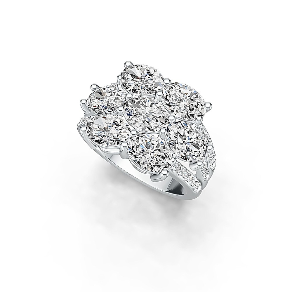 Sterling Silver Semi Mount Ring Setting Oval OV 7X5mm Split Shank