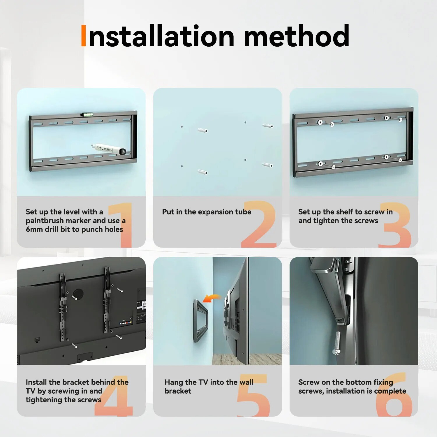 TV Wall Mount Bracket Tilt for 32 37 40 42 43 46 47 50 52 55 60 65 70inch Screen