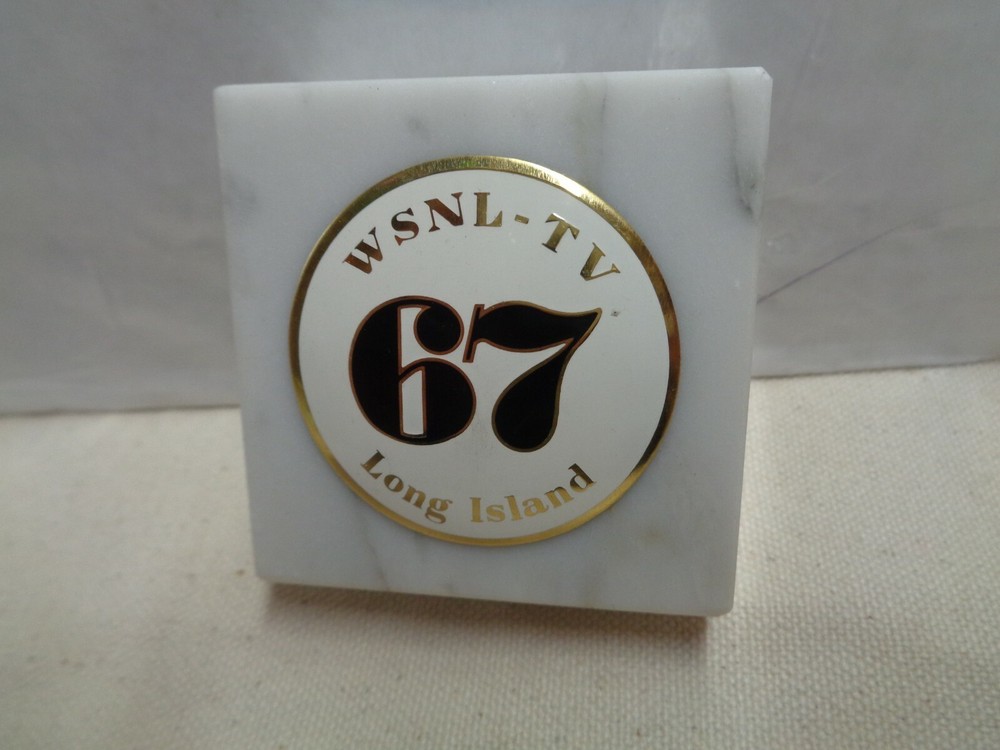 UHF Channel 67 Long Island TV 1973 local NYC pre-cable Station paperweight OLD