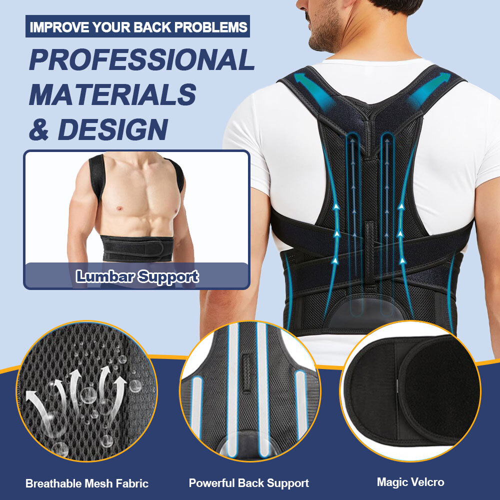 Back Brace for Lower Back Pain Relief Sciatica Breathable Lumbar Support Belt