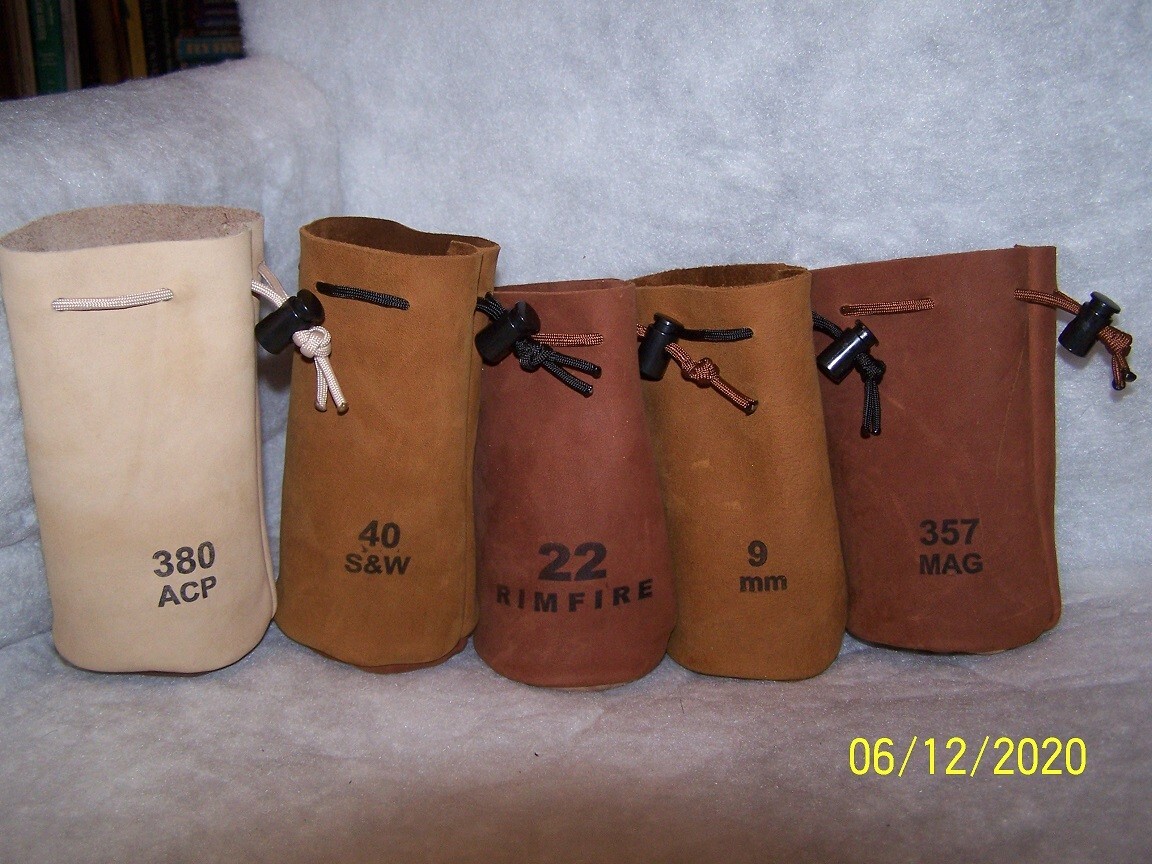 CUSTOM MADE LEATHER MUZZLELOADER AMMO BAG