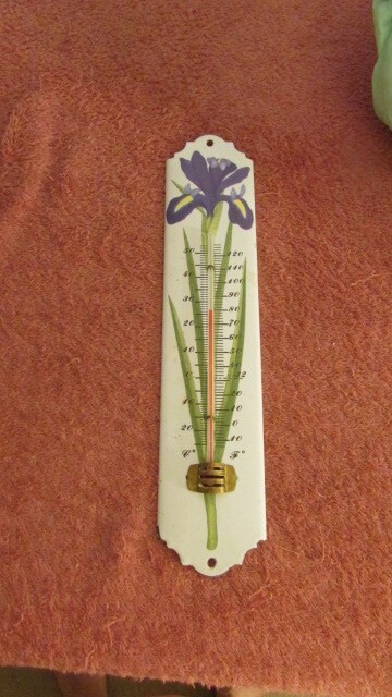 Vintage Thermometer Floral