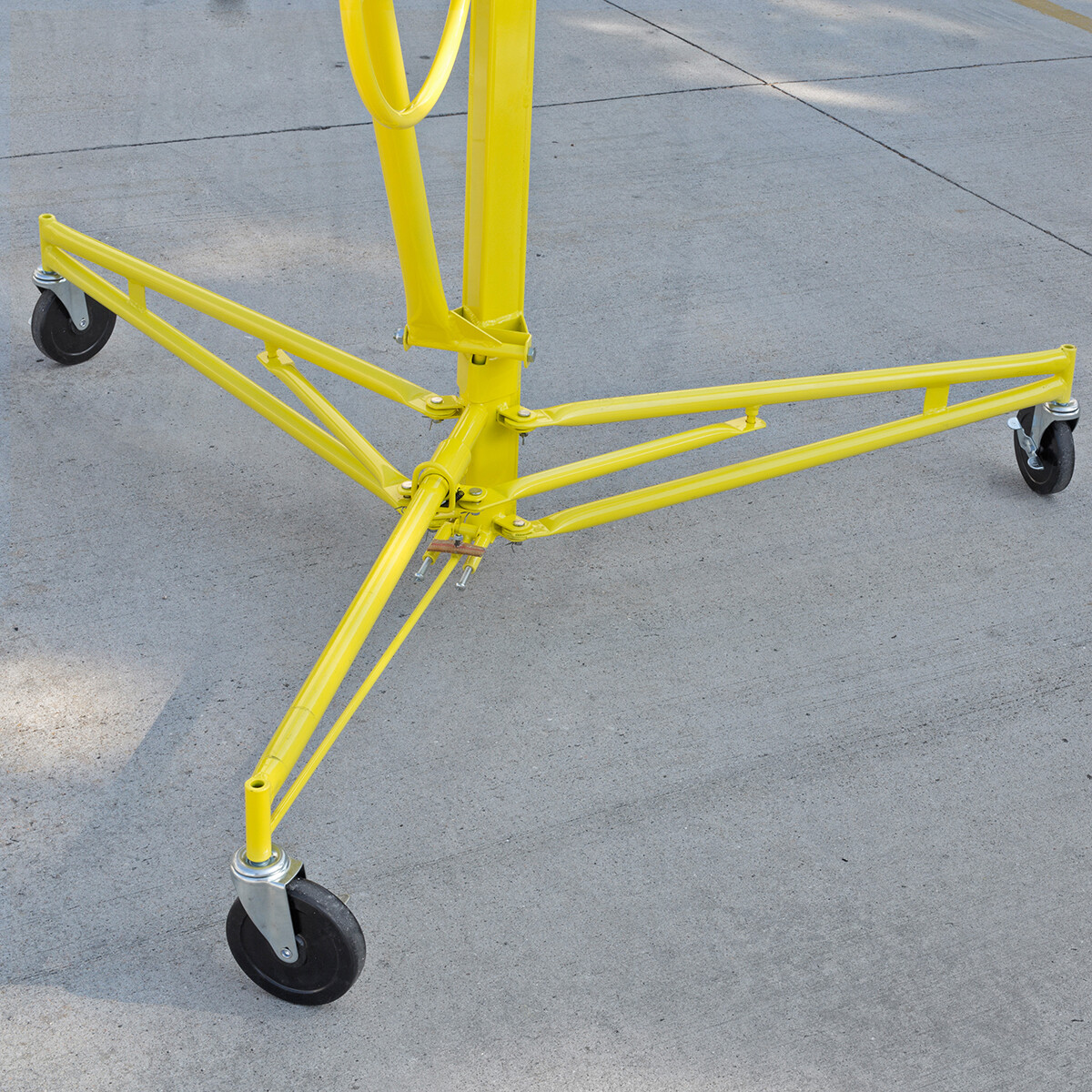 16' ft 150lb Capacity Drywall Panel Hoist Lift Up Rolling w/ Casters, Yellow