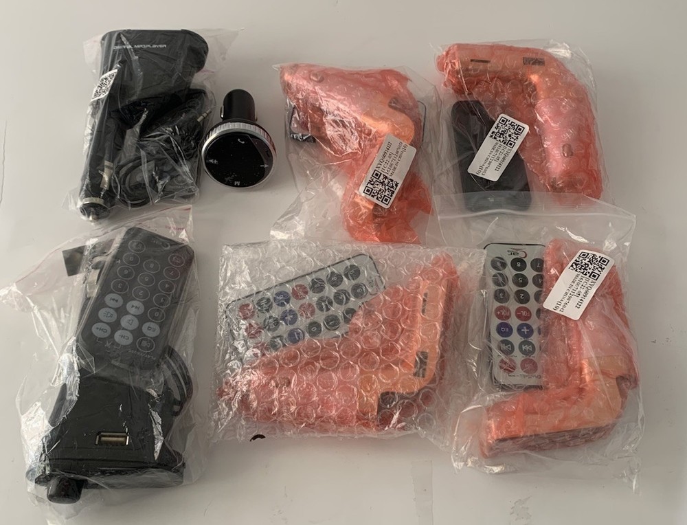Bluetooth Wireless FM Transmitter For Car (Lot Of 7) As Sorted See Pictures