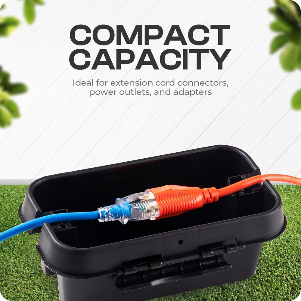SockitBox – The Original Weatherproof Connection Box – Indoor & Small, Black