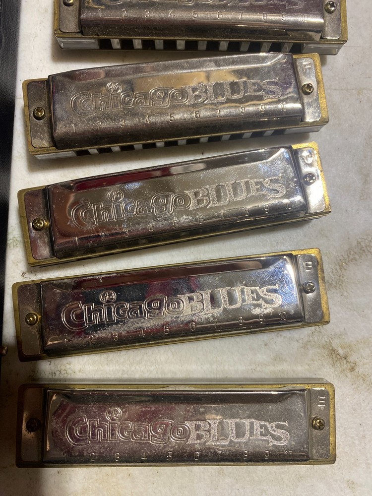 Kay Chicago Blues Harmonica 7 pc Set In Case