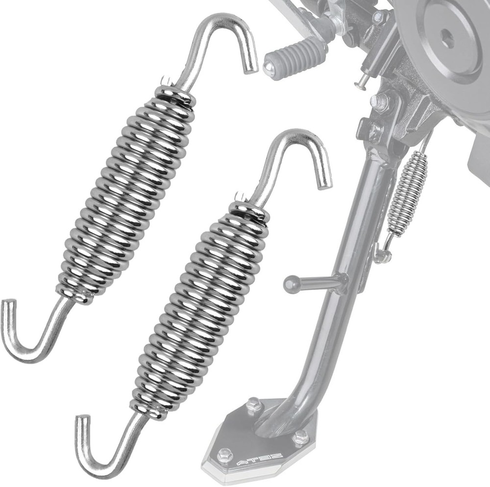 2 Pack Kickstand Spring, OEM 49725-07 Replacement, Motorcycle 2PCS-Silver