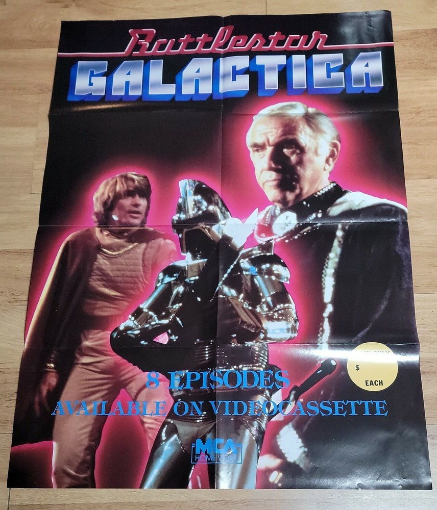 Vintage Battlestar Galactica Video Store Promo Poster