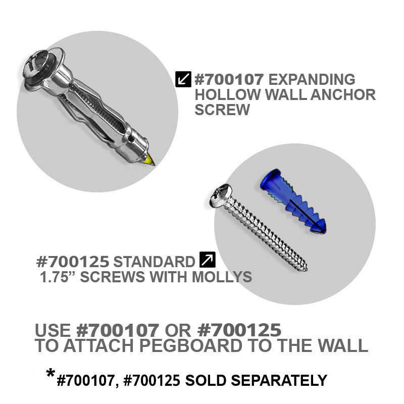 Azar Displays Pegboard Wall Panel Storage Solution, Size: 24"x 48" (CLEAR...