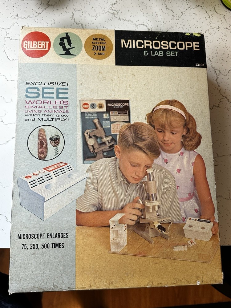 Gilbert Vintage Microscope Lab Set