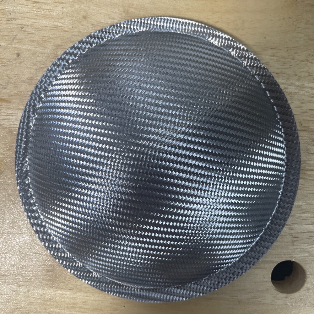 6.5” Solid Silver Carbon Fiber Composite Dust Cap Subwoofer Speaker Cone Sub